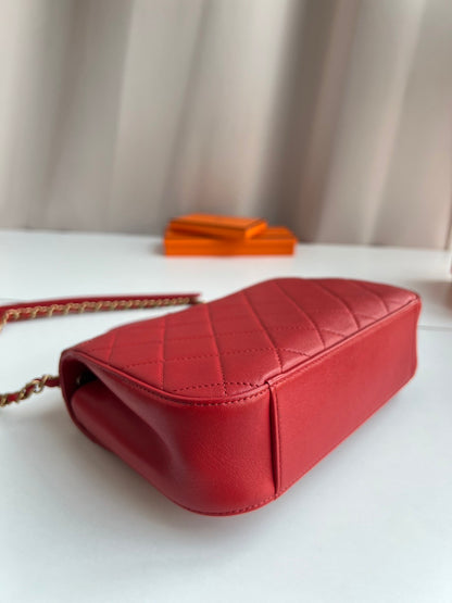 Preloved Chanel Infinity Red with GHW full set