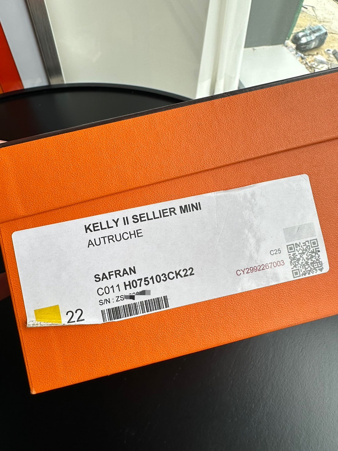 Hermès Kelly 20 Graphite Sellier Ostrich Palladium Hardware PHW