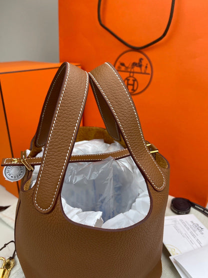Hermes, Bags, Gold Herms Clemence Picotin Lock 8 Brand New