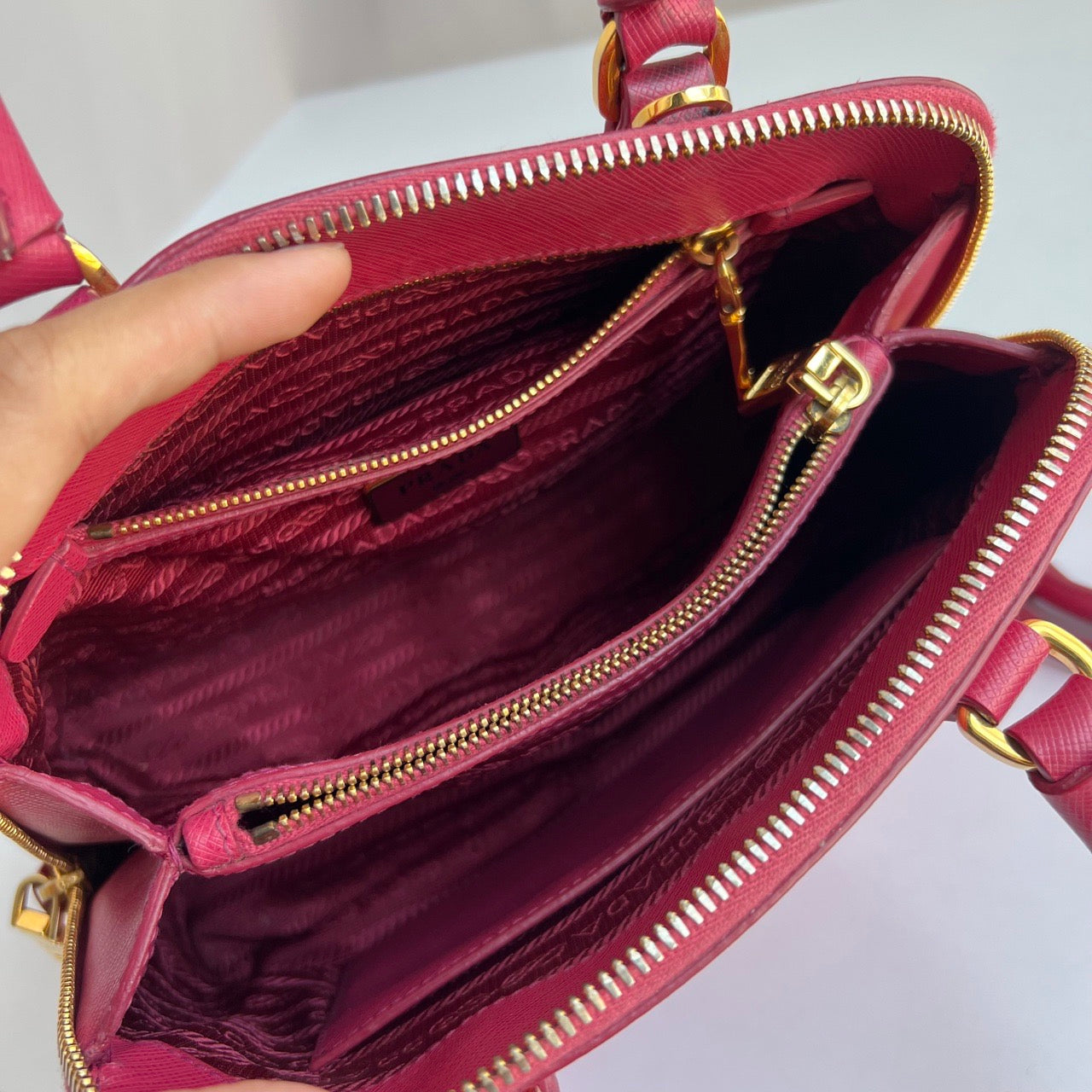 Preloved PRADA Small Safino Pink with GHW