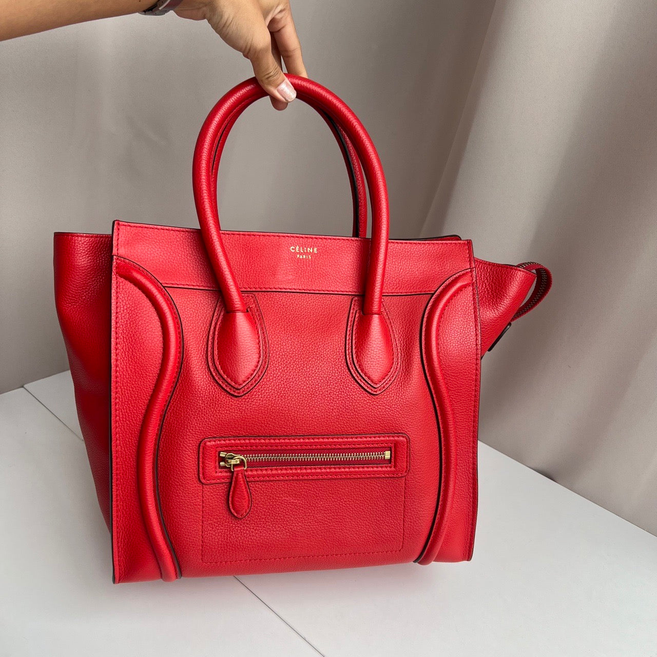 Preloved Celine Luggage Nano Red with GHW