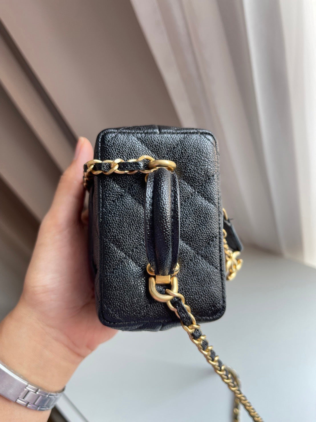 Preloved Chanel Wallet Chain With Phone Holder Caviar