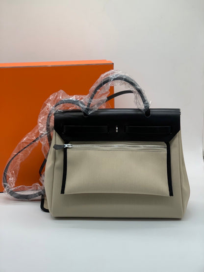 New!! Hermes herbag 31 Natural sac beton with PHW Full set