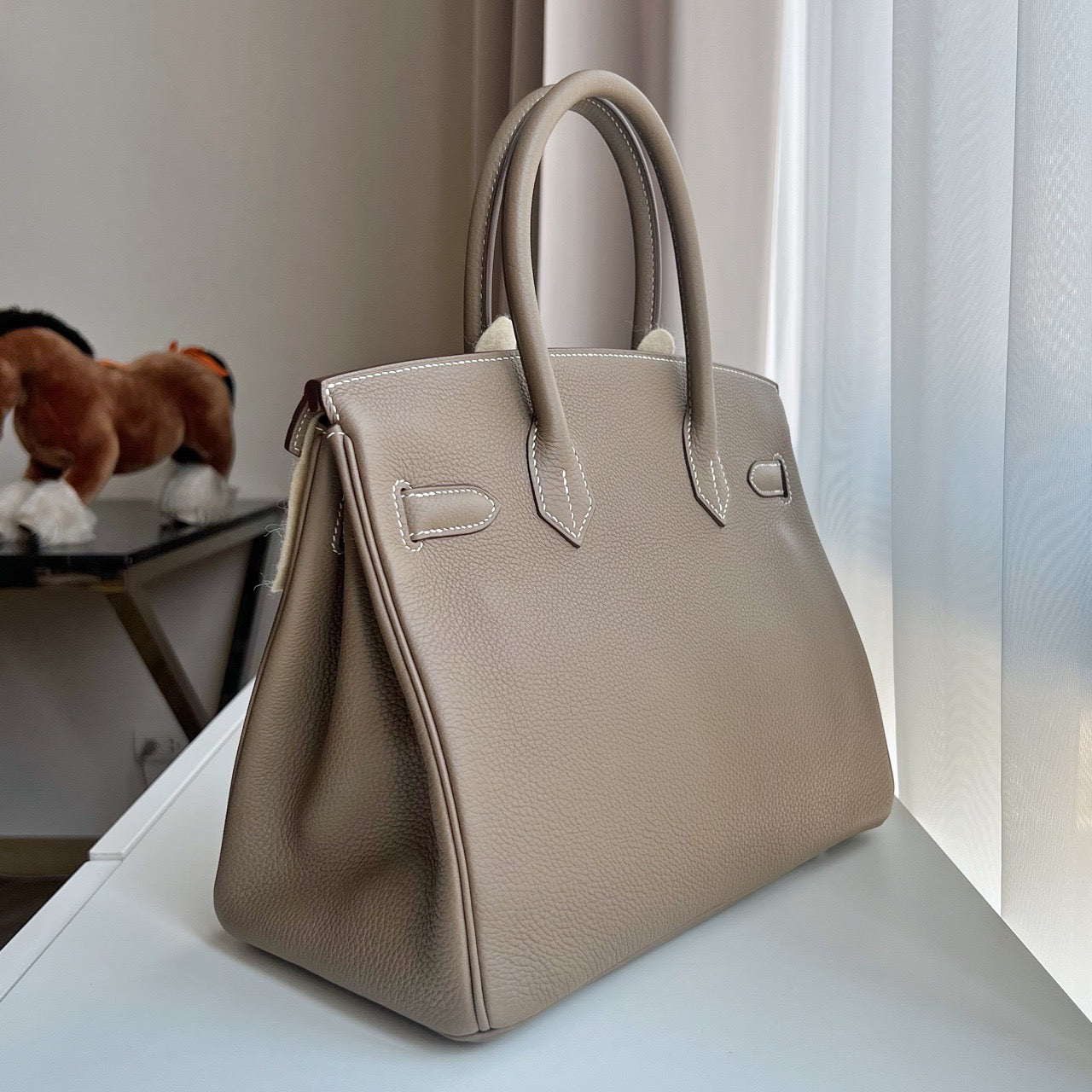 Hermès Birkin 25 Etoupe Togo Palladium Hardware - 2019, D – ZAK BAGS ©️