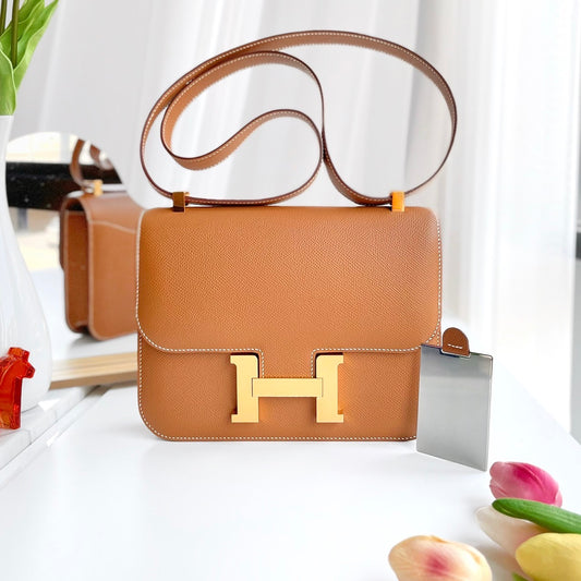 New!! Hermes Constance 24 Gold Epsom with GHW Full set