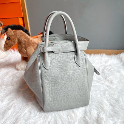 Preloved Hermes Lindy 30 Gris Pearl with PHW