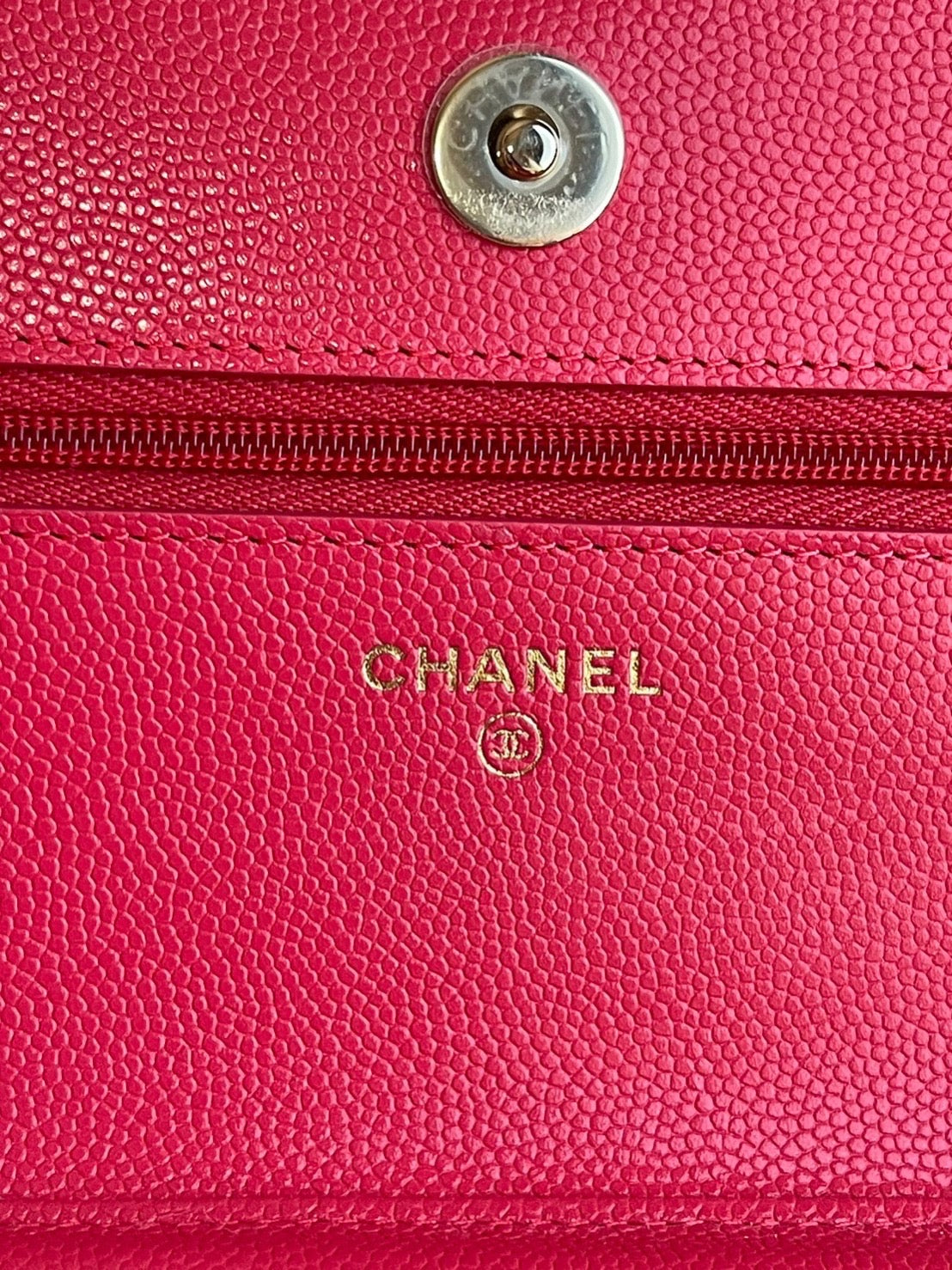 Preloved Chanel WOC Red Caviar with PHW Full set